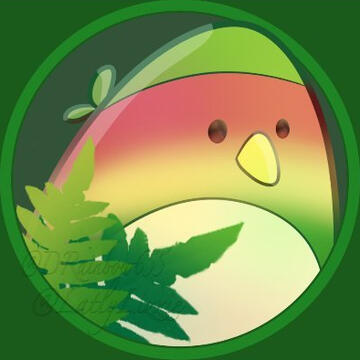 Toucan Squishmellow drawn by @LatlyLizzie on twitter